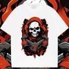 Skulls T Shirt Oversized Loose Round Collar Tshirt Harajuku Unisex T-sh Causal Tees Comfortable Rapper Clothes