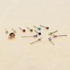 New Super Mini 2mm Round 12 Colors AAA Zircons Stones With 316l Stainless Steel Earring No Fade Allergy Free Quality Jewelry