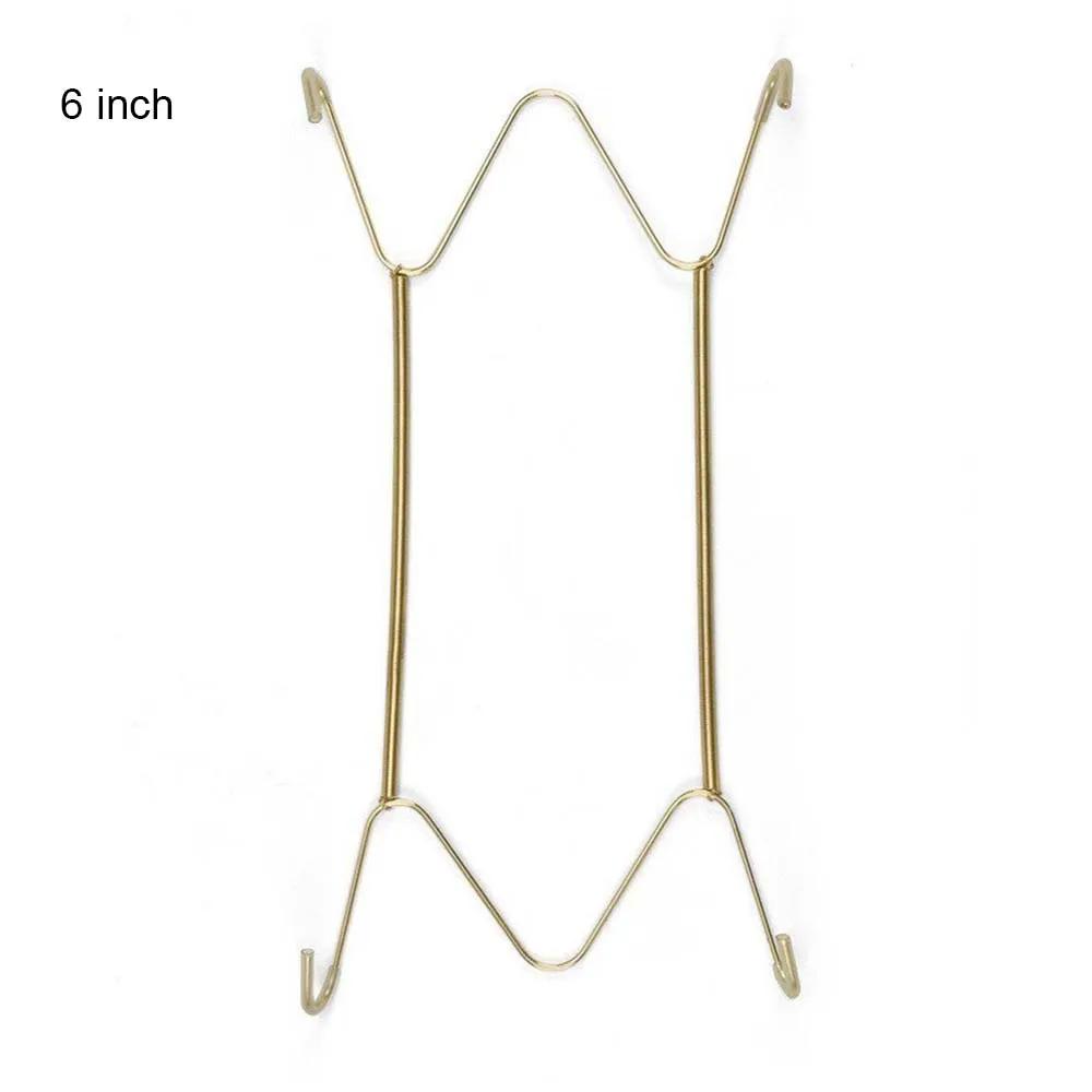 Wall Display Plates Dish Hangers Holder New Design W Type Dish Spring Holder Invisible Hook Home Decor 6/7/8/10/12/14/16 Inch