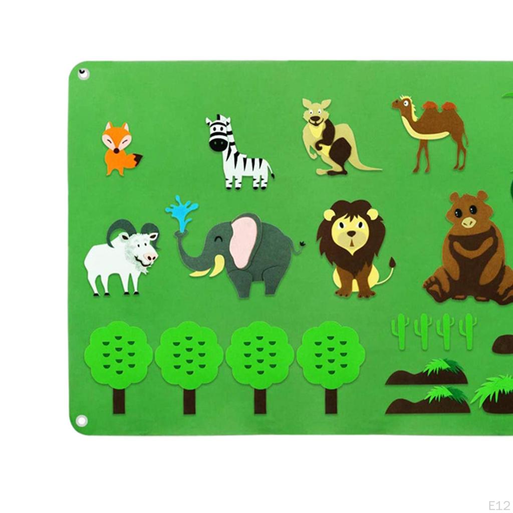 Felt Boards Wall Hanging Cartoon Pattern Story DIY Board Toy