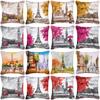 Ins Nordic Watercolor Landscape Print Pillowcase Office Sofa Pillowcase Homewares