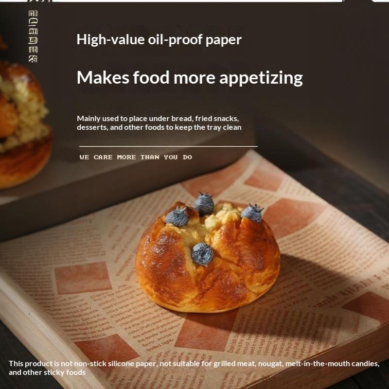 Nonstick Baking Paper 50 Sheets Food Grade Greaseproof Heat Resistant Waterproof Liners for Air Fryer Oven Roasting