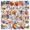 50Pcs Cool Basketball Sports Graffiti Sticker Decorative Mobile Phone Laptop Luggage Movable Not Repeating Pattern Toy Sticker
