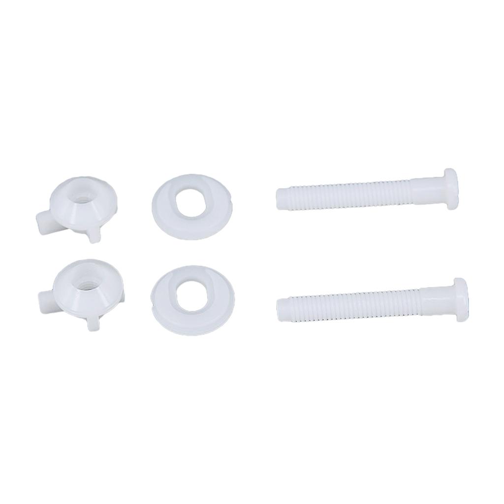 Convenient Toilet Bolt Replacement Reliable Toilet Hinge Screws Long Lasting Essential Toilet Hardware Kits Plastic
