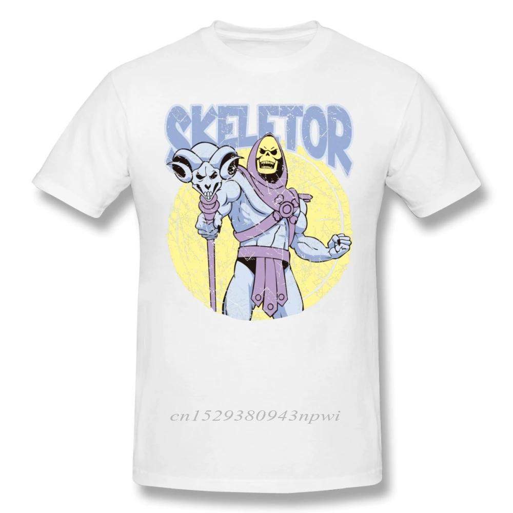 SKELETOR T-shirt SKELETOR T-shirt Korte Mouw Grappig T-shirt Grafisch Mannen Strand Katoenen T-shirt Jongens Punk Designer Streetwear