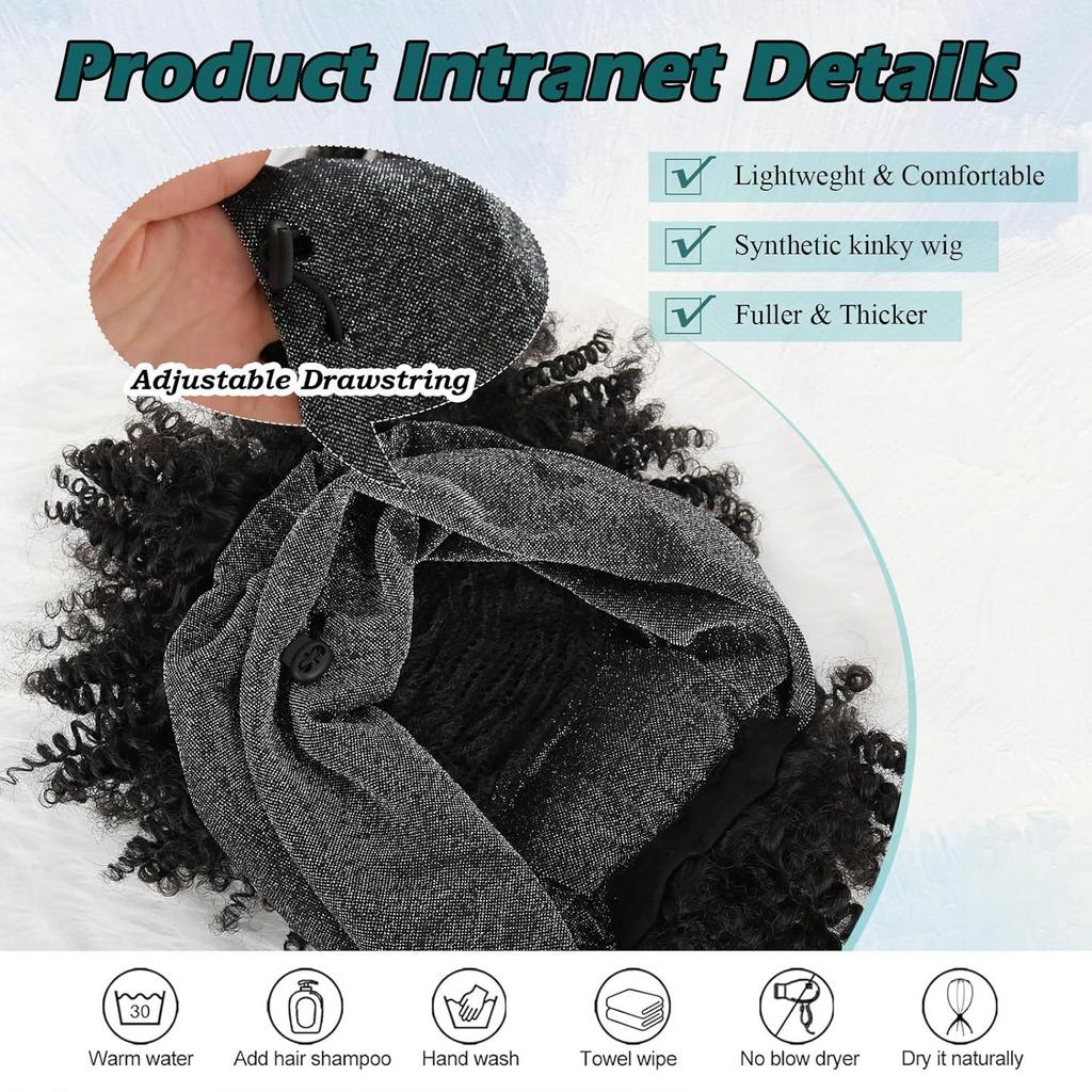 Foreign Trade Explosions African Small Curly Hair Bangs Adjustable Medium Integrated Headband Wig High-Temperature Silk