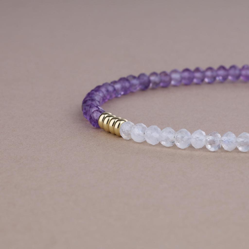 Amethyst Moonstone Birthstone Bracelet for Women [KOAI]