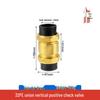 Copper Horizontal Bathroom Double Backflow One-Way Check Valve, Household Water Pipe Fittings, Non-Return Valve, 4/6 inch (DN20/25).