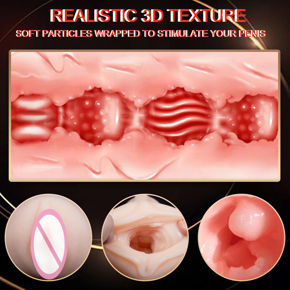 Male Masturbator Vibration Machine Real Vaginal Pocket Cat Penis Oral Masturbation Cup Adult Male Sex Toy