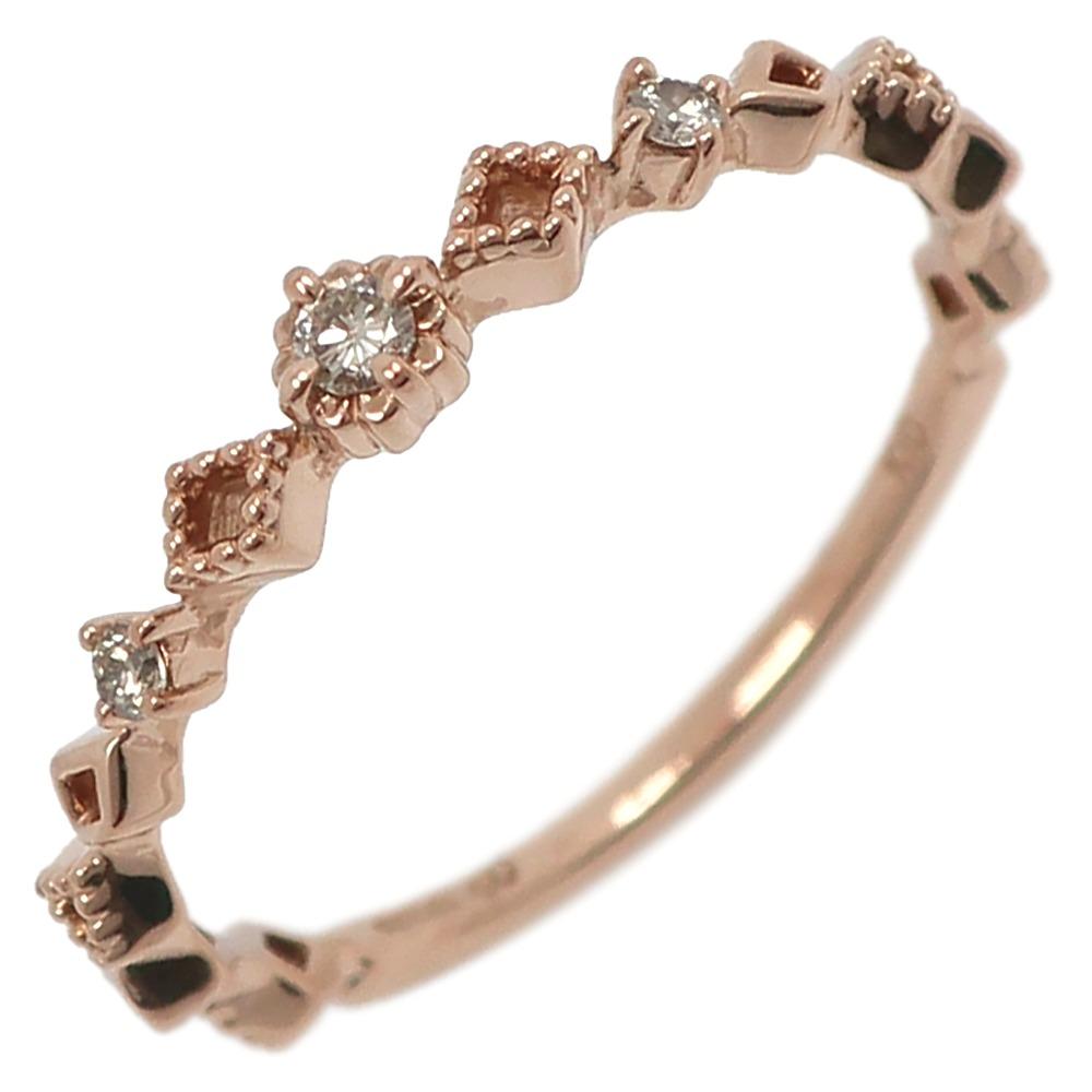 canal4℃ Ring K10 yellow gold/diamond #5.8(US Size) 1.1g Women Used