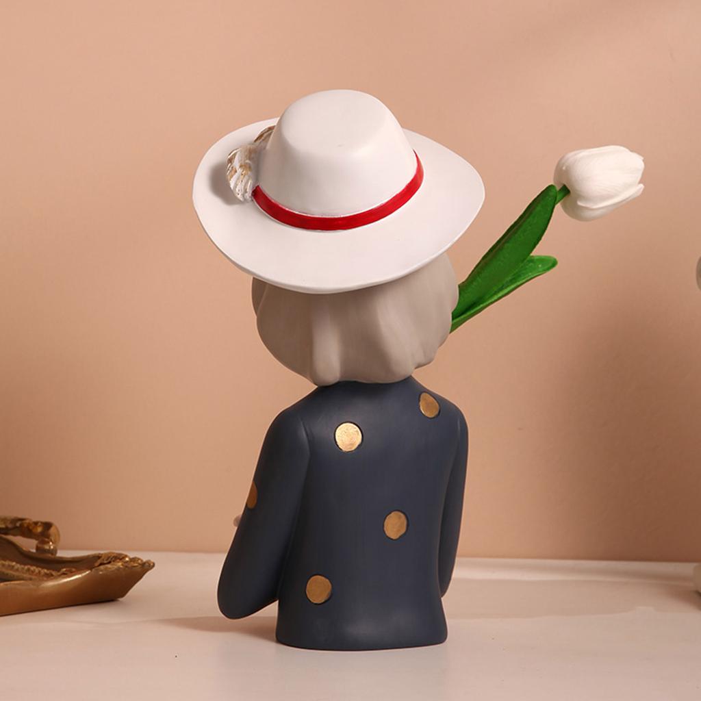 1 Pc Charming Modern Girl Statue - Resin Figurine  - A Stylish Decor Accent for Your Home Living Room, Room Office Decoration So