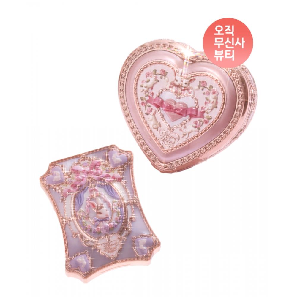 Flowerknows Bunny Garden Collection 6 Prong Makeup Palette + Embossing Blush 01 White Bunny/02 Bunny Lullaby