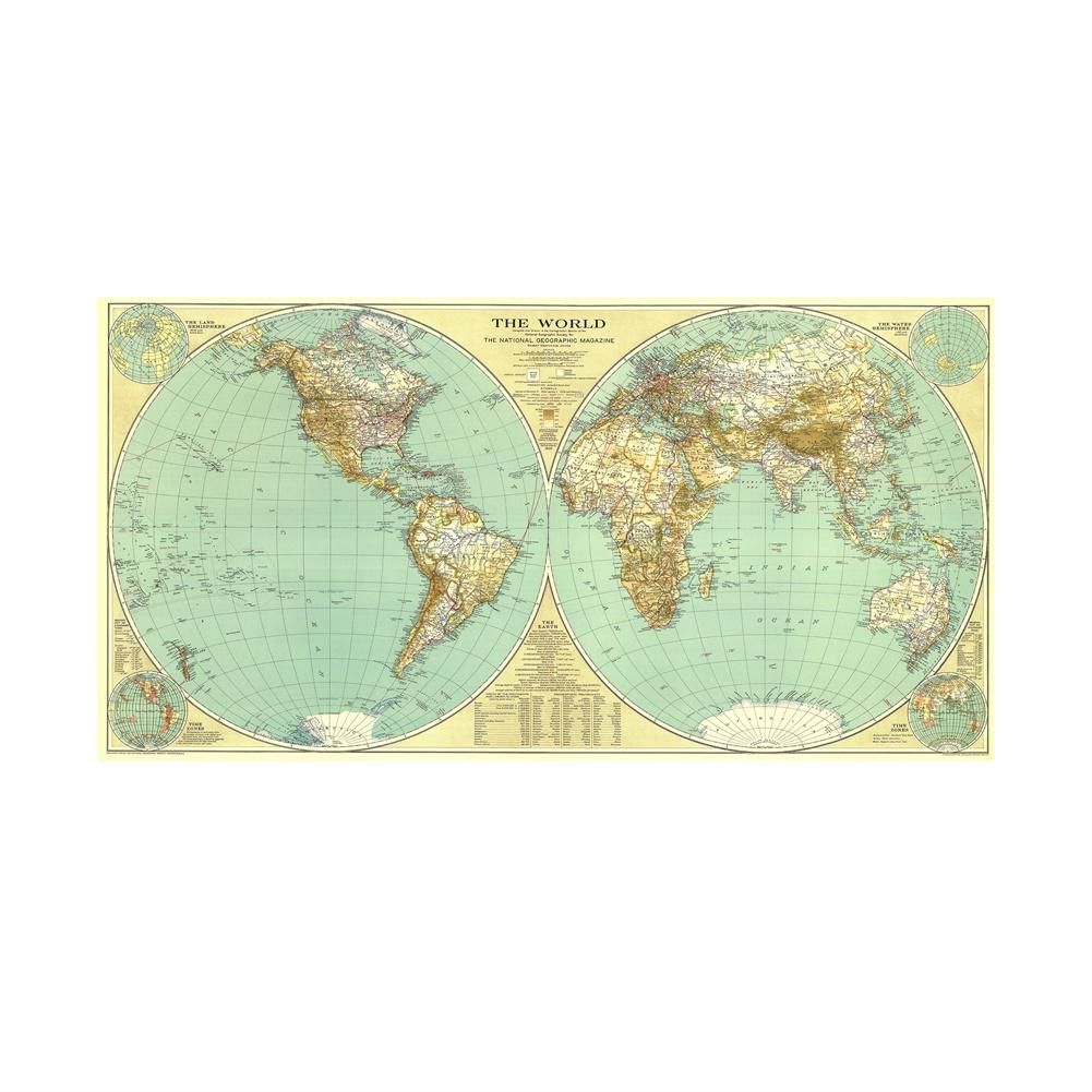 120*60cm World Map (1935) Wall Hanging Tapestry Backdrop Prints,Geographical Tools,Tourism/education Tools