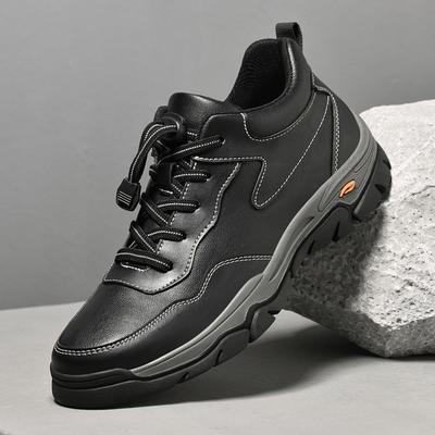Men Winter Plush Snow Flats Genuine Leather Mens Breathable Sneakers High Quality Men Casual Driving Shoes Men's Vulcanize Shoes