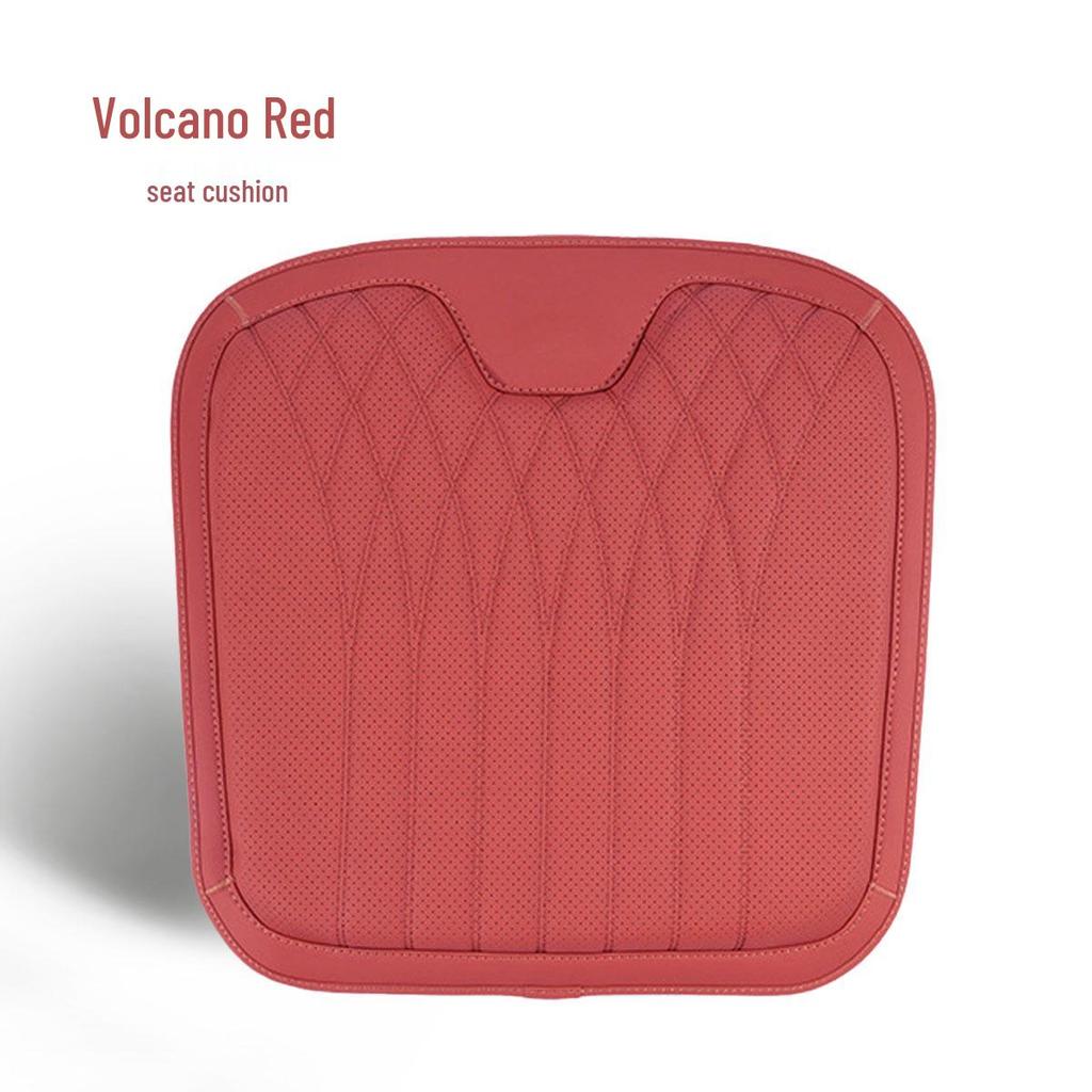 Poduszka lędźwiowa do samochodu ze skóry nappa - Uniwersalna poduszka na siedzenie z pianki memory na wszystkie pory roku