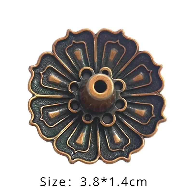 2pcs Incense Holder for Sticks Alloy Incense Burner Creative 3 Levels Lotus Incense Stick Holder and Detachable Ash Catcher