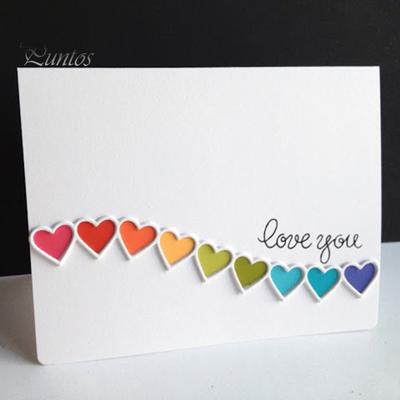 Matrices de découpe en acier en forme de cœur mignon pour bricolage, scrapbooking, cartes, artisanat, gaufrage