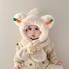 Baby hat scarf integrated neck hat baby autumn and winter cute super cute boys and girls winter children's ear hat