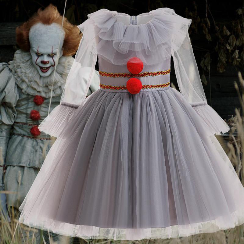 Kinder Halloween It Kostüm Kleid Mit Tüllstoff Für Kinder Party Spiel Und Cosplay
