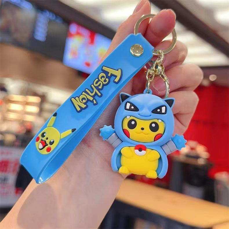Creative Drag Pikachu Cartoon Keychain Pendant Cute Doll Bag Pendant Gift Toy