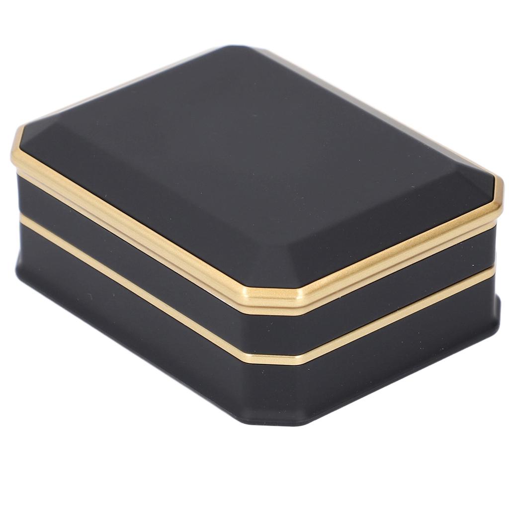 Matt Svart Halsbandsask LED-Ljus Sammet Interiör Smycken Halsband Hänge Förvaring Displayfodral