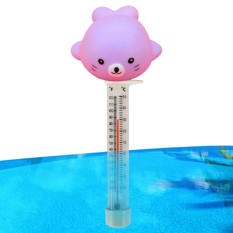 Cartoon Pattern Floating Thermometer Accurate Portable Pool Water Temperature Meter Shatter Resistant For Swimming Pool Aquarium