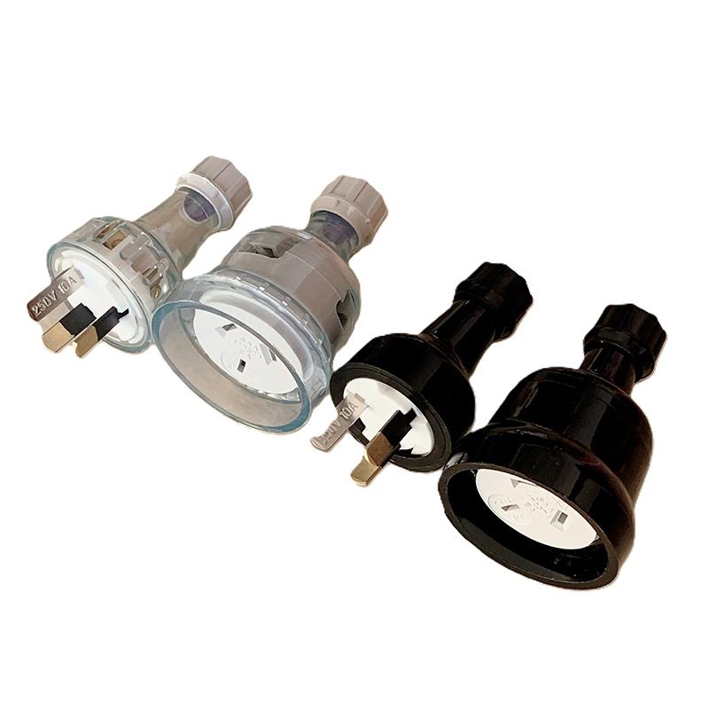 1/2PCS Plastic Rewirable Plug Socket Australian Female Socket 3 Prong Electrical Socket Grounded Rewire Socket DIY Assembled