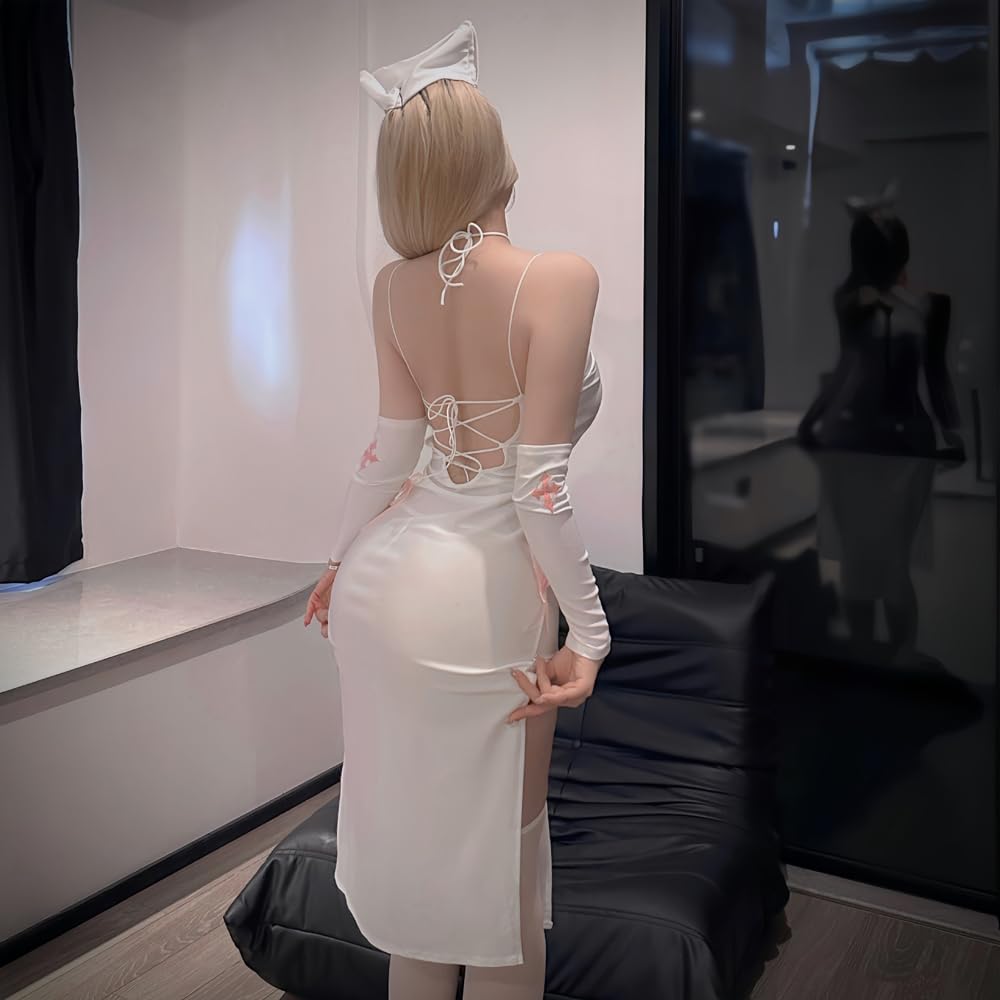 Nurse Sexy Extremely Nurse Open Bare 5 Piece One Size Fits Stockings Included [YAISHN] Uniform, Cosplay, Black, White, Sexy, Erotic, Cute, Uniform,