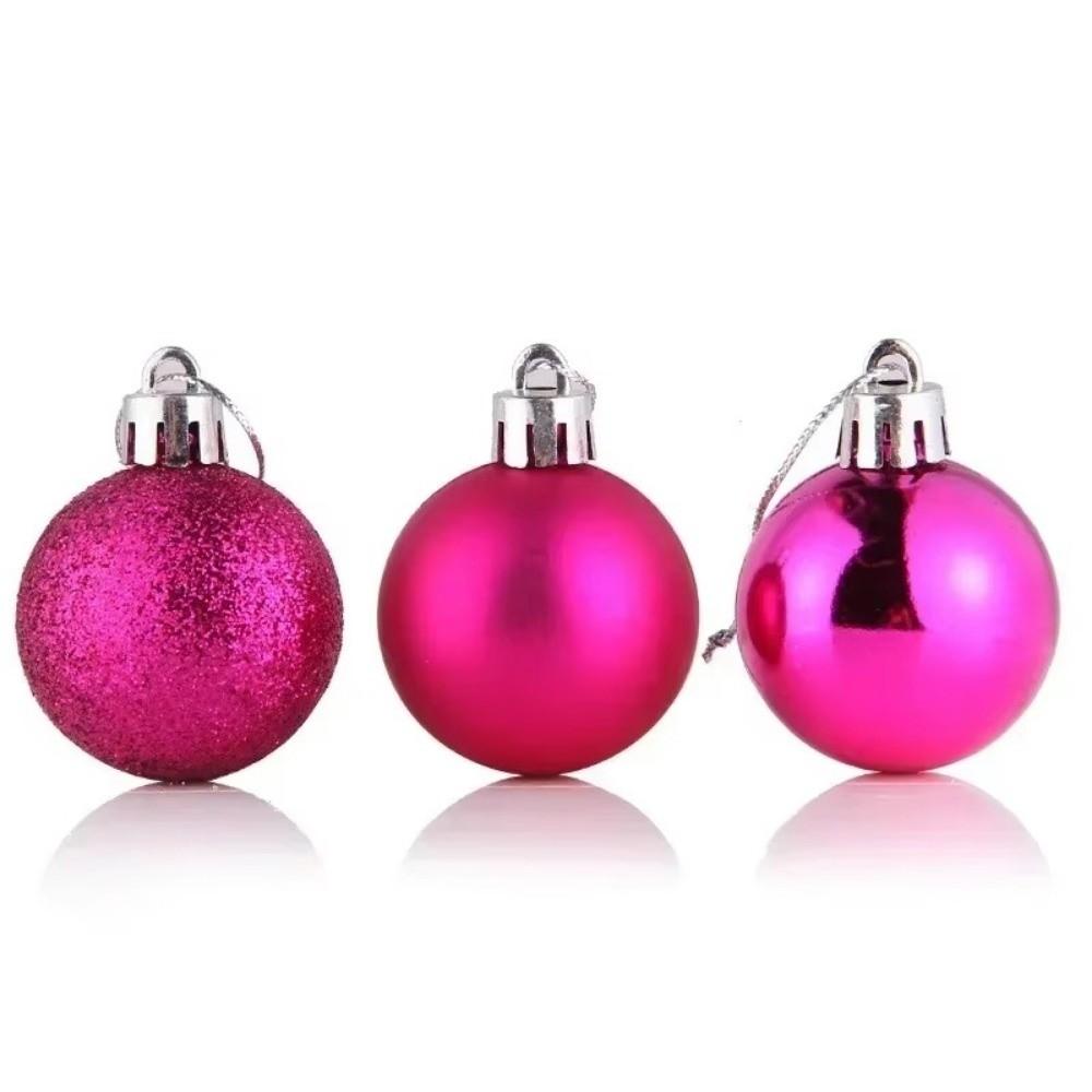 24Pcs Plastic Christmas Balls 3/5CM Xmas Tree Baubles Christmas Tree Ornaments Party Decor