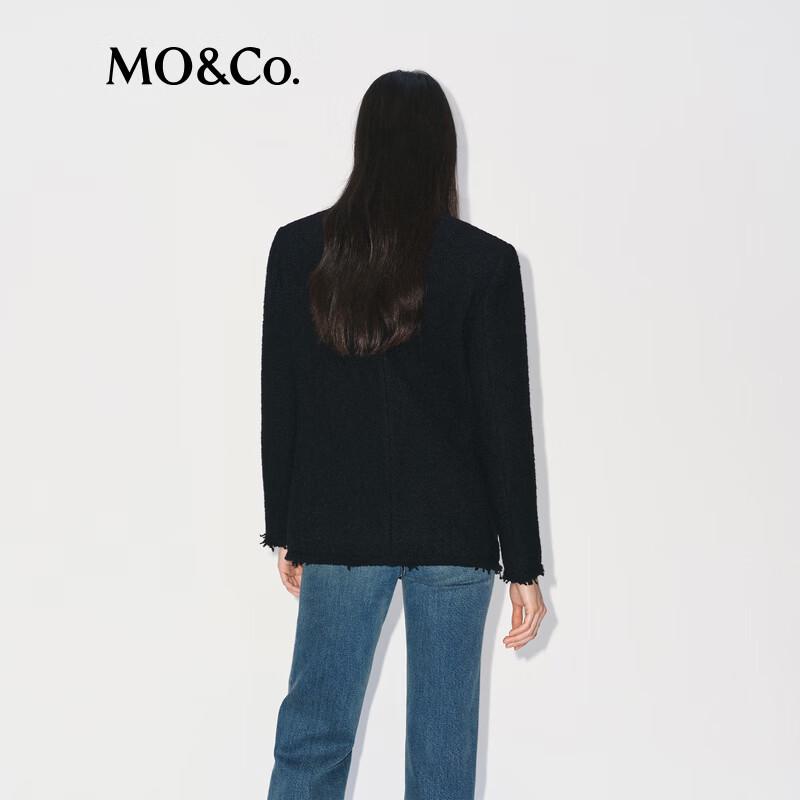 MO&Co. Women's Wool Blend Stand Collar Long Sleeve Sweater
