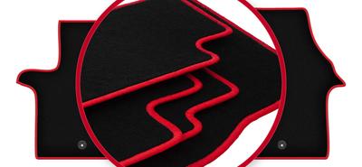 Velour Floor Mats with Red Edge For: Fiat Talento (2016-)