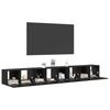 4 Piece TV Cabinet Set Black Oak Effect 60 x 30 x 30 cm