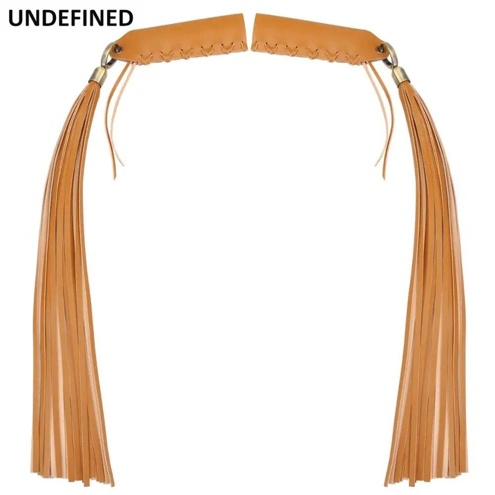 22/25mm motocyklové rukojeti Kožené kryty s třásněmi pro Harley Indian Honda Shadow Chief Classic Cafe Rcaer Custom Old School