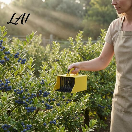 Handlicher Beerensammler mit Kamm Ergonomischer Griff Blaubeeren Himbeeren Fruchtsammelgerät Erntewerkzeug Schaufelwerkzeug für Obstgarten Farm