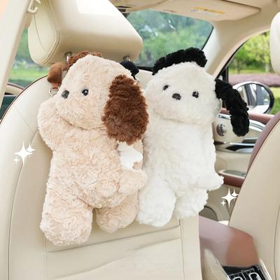 1 stuks Universele Auto Tissue Hanger Pop Schattig Creatief Hangende Tissue Houder Pluche Voertuig Tissue Etui Papieren Doos Servethouder