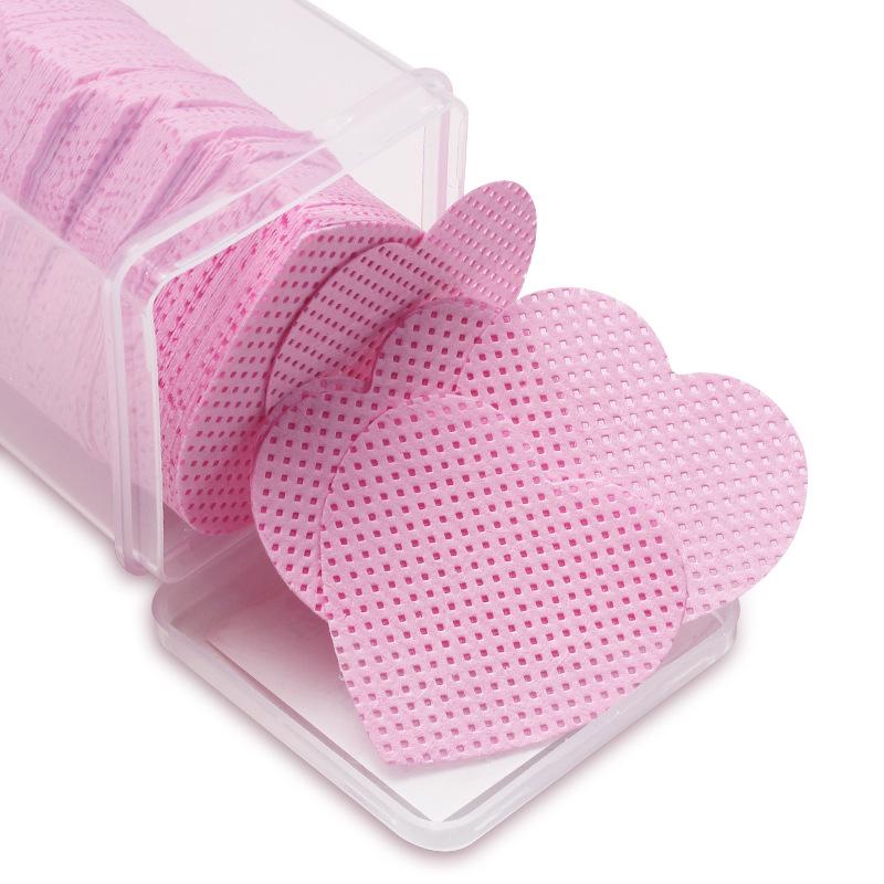 Candy Heart-Shaped Magic Cotton Eyelash Glue Cleaning Pads