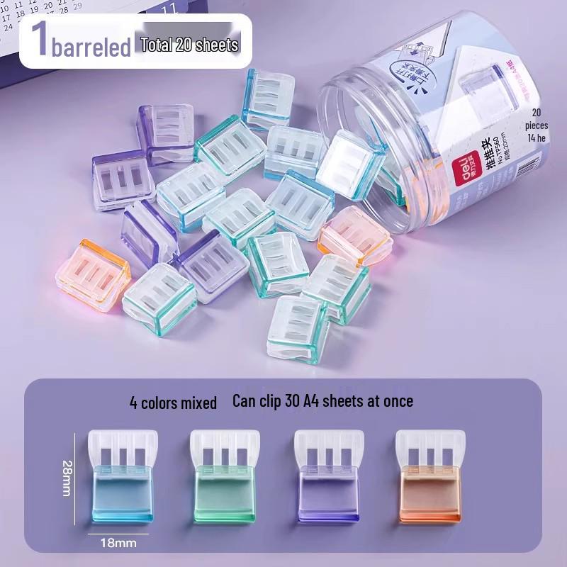 Прозрачный цветной зажим для контрольных работ и классификации документов