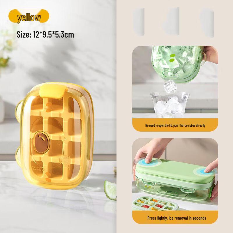 

Easy Release Ice Cube Tray Set with Storage Bin