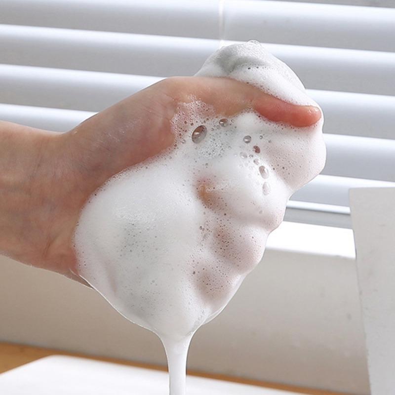 5 Pcs Home Double-sided Sponge Wipe Gray Dirt-resistant Scouring Pad Kitchen Stain Sponge Wipe Professional Cleaning Supplies