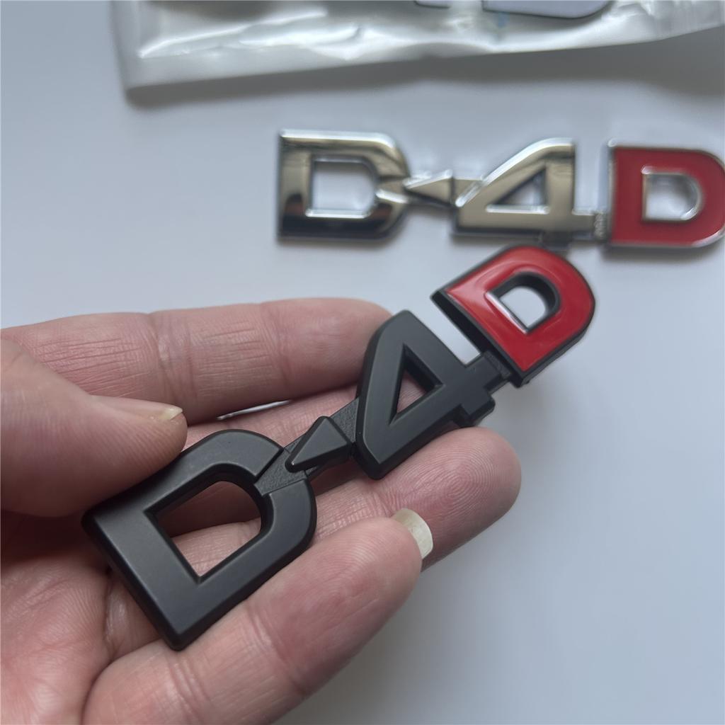 3D Metal D-4D Logo Rear Trunk Badge Emblem Car Sticker Decals for Toyota Land Cruiser Corolla RAV4 Verso Prado Camry Accessories CR5