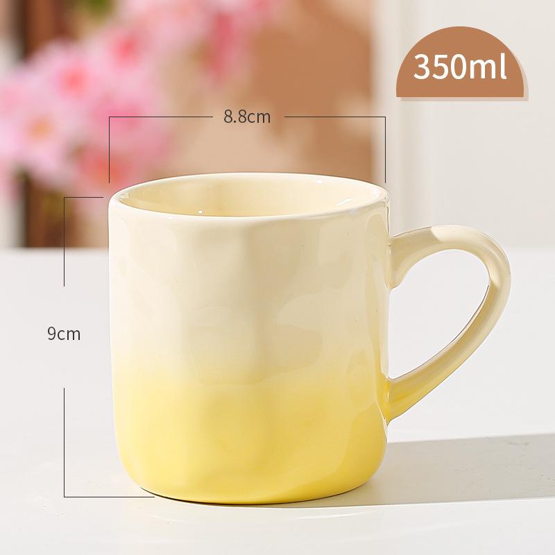 High value Design Sense Gradient Hand Pinched Cup for Girls Coffee Cup for Household Drinking Water Cup Couple Mouthwash Cup