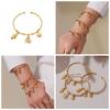 Qiong Yao 18K Gold-Plated Conch Shell Ocean-Style Openable Stainless Steel Bracelet