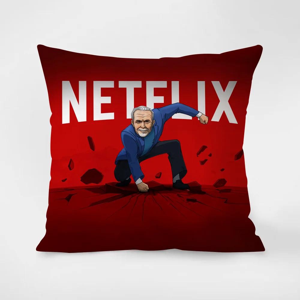 Netflixs Chair Cushion Cover 45X45Cm Ornamental Pillows For Living Room Cushions Pillowcase 45*45 Lounge Chairs Duplex Printing
