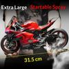 1:7 Scale V4 V4R V4S Motorcycle Model Toy Metal Diecast Shock Absorption Retractable Tripod Motor Bicycle Models Desk Ornament