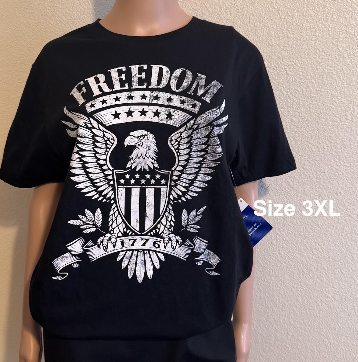 Way to Celebrate Men’s or Unisex 4th of July USA Freedom Eagle Graphic Tee,3XL L
