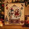 Kit per Creare Decorazioni da Parete Kit Artistico con Perle Finte di Natale, 20x20cm Pittura Natalizia Fai da Te Progetto di Artigianato Multidimensionale Diamanti 3D Scintillanti per Adulti, Festivo