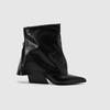 Mode Herbst/Winter 2025 Spitzschuh Schwarz Hohe Ritterstiefel Damen Keilabsatz Spice Girls Look Schaftstiefel