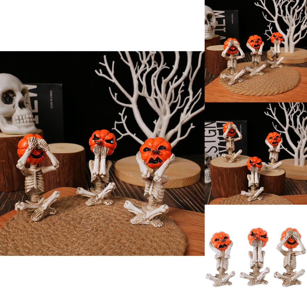 Resin Skull Decor For Halloween Party And Seasonal Home Yard Display