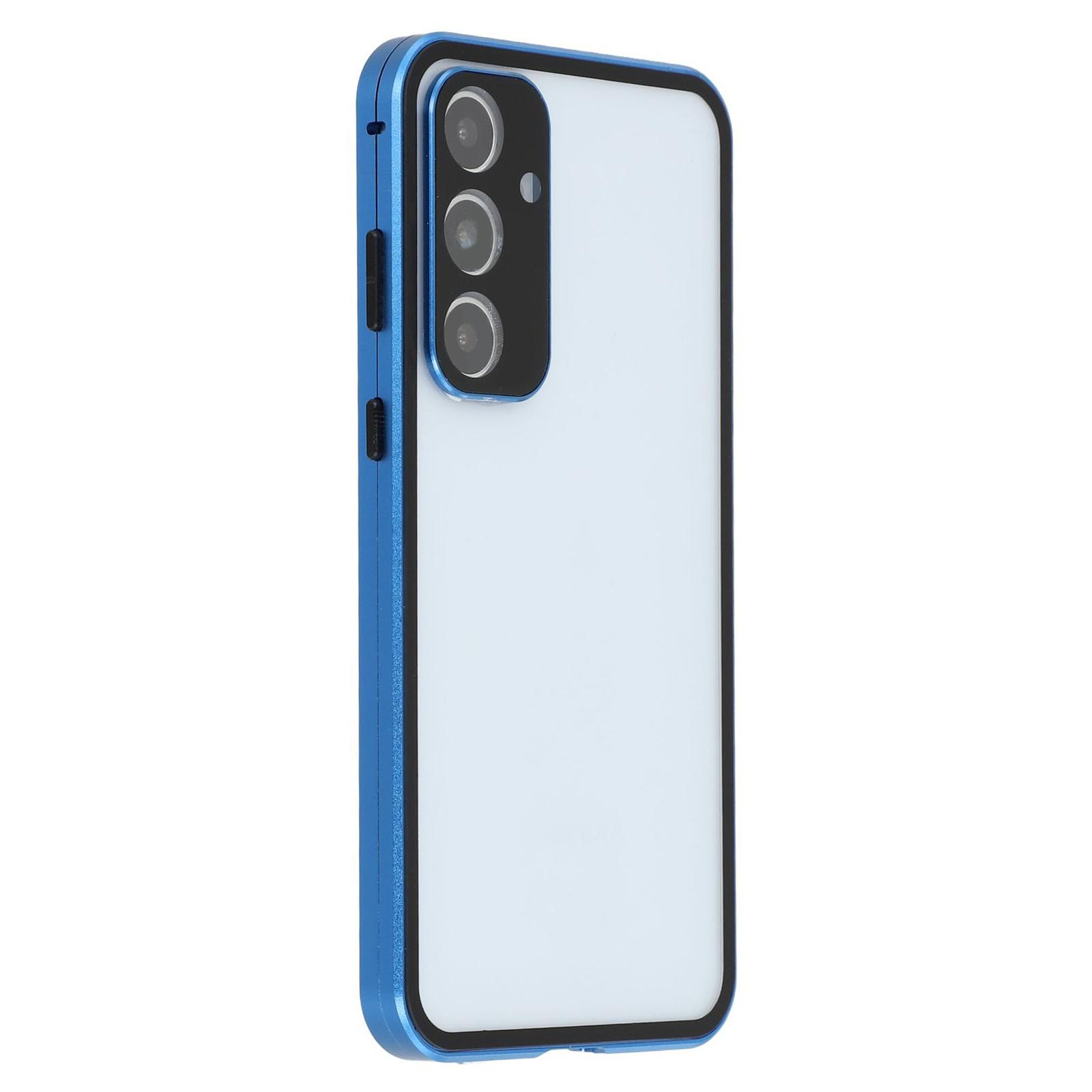 

For Samsung Galaxy A55 5G Case with Anti-Spy Screen Protector/Lens Film Tempered Glass Metal Phone Cover Gold