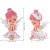 Luxshiny Girl Figurine Ballet Dancer Statue Art Sculpture Vinyl Angel Figure for Home Desk Car Cake Decoration